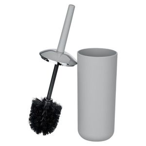 Perie pentru toaleta cu suport, Wenko, Brasil Grey, 10 x 37 cm, plastic, gri imagine