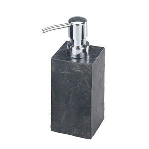 Dozator sapun lichid, Wenko, Slate Rock, 250 ml, 8.2 x 17 x 5.9 cm, polirasina, gri inchis imagine