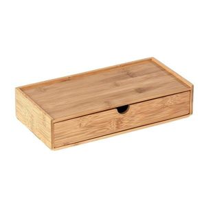 Cutie depozitare cu sertar, Wenko, Terra, 28 x 6 x 14 cm, lemn de bambus, maro imagine