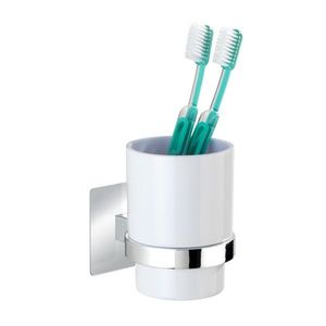 Suport pentru periute si pasta de dinti, Wenko, Turbo-Loc®, 7 x 10 x 9.5 cm, plastic/inox imagine