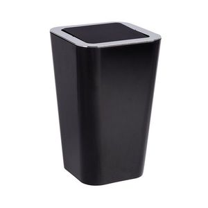 Cos de gunoi cu capac batant, Wenko, Candy Black, 6 L, 18 x 18 x 28.5 cm, plastic, negru imagine