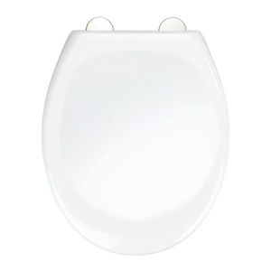 Capac de toaleta cu sistem automat de coborare, Weno, Easy-Close, 37.5 x 45 cm, termoplastic, alb imagine