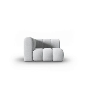 Modul canapea stanga 1 loc, Lupine, Micadoni Home, BL, 114x87x70 cm, poliester chenille, gri deschis imagine
