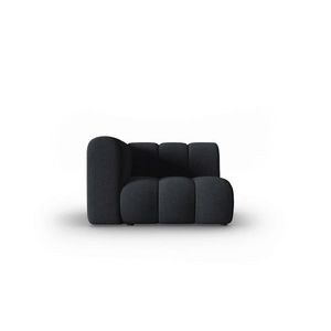 Modul canapea stanga 1 loc, Lupine, Micadoni Home, BL, 114x87x70 cm, poliester chenille, negru imagine