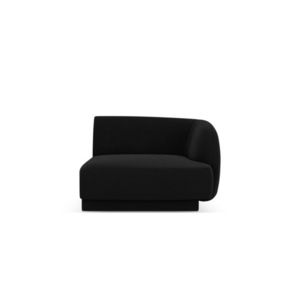 Modul canapea dreapta 1 loc, Miley, Micadoni Home, BL, 92x85x74 cm, catifea, negru imagine
