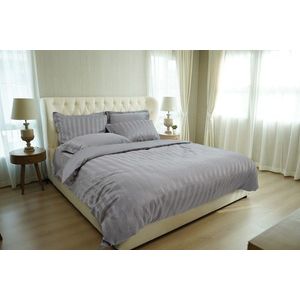 Lenjerie de pat, 2 persoane, 100% Bumbac egiptean, 6 piese, 200x220 cm, Grey imagine