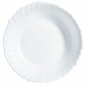 Farfurie pentru desert, Luminarc, Feston, Ø 18.5 cm, sticla, alb imagine