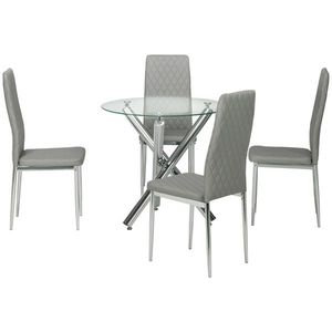 Set masă și scaune de bucătărie, 5 piese imagine