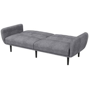 Canapea extensibilă HOMCOM cu 3 locuri cu spătar rabatabil pe 3 niveluri, canapea modernă din material textil și picioare din lemn, 208x84x82cm imagine
