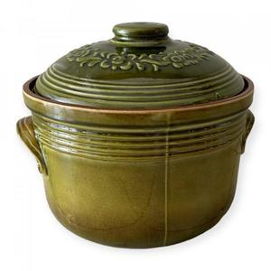 Oala din ceramica pentru sarmale, verde, 8 litri imagine