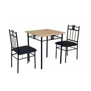 Set masa Berta cu 2 scaune, Negru, 70x70x76, UnicSpot imagine