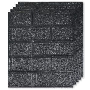 Set 50x Tapet Mic Caramida 3D Teno®, suprafata acoperire 6.63 mp, autoadeziv, waterproof, usor de montat, design modern, 38, 5x34 cm, negru imagine