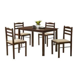 Set masa Parma cu 4 scaune, Maro, 110x70x73cm, UnicSpot imagine