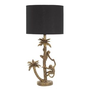 Lampa de masa Palm, Mauro Ferretti, 1 x E27, 40W, Ø 28x61 cm, negru/auriu imagine