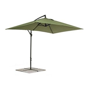 Umbrela pentru gradina/terasa Texas, Bizzotto, 300 x 200 x 260 cm, stalp 48 mm, stalp rotativ 360°, otel/poliester, verde oliv imagine