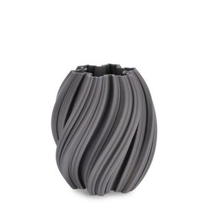 Vaza Joleen, Bizzotto, Ø19 x 21 cm, ceramica imprimata 3D, interior rezistent la apa, gri imagine
