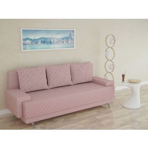 Canapea extensibila Napoli Pink, 205x90x86 cm, cu lada de depozitare imagine