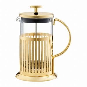 Filtru cafea/ceai Royal, Ambition, 350 ml, otel/sticla, auriu/transparent imagine