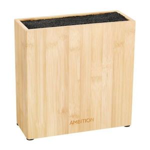 Suport pentru cutite Lord, Ambition, 22x8.5x22.5 cm, bambus/plastic, maro imagine