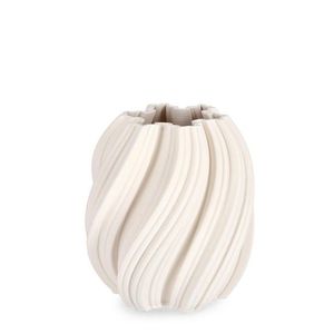 Vaza Joleen, Bizzotto, Ø19 x 21 cm, ceramica imprimata 3D, interior rezistent la apa, bej imagine