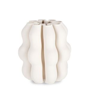 Vaza Rowan, Bizzotto, Ø23 x 25 cm, ceramica imprimata 3D, interior rezistent la apa, bej imagine