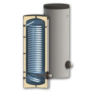 Boiler pentru pompe de caldura, Sunsystem SWPN-2L 300 L, cu o serpentina, pentru conectarea la sisteme solare, de incalzire si sisteme cu pompe de caldura cu multi consumatori imagine