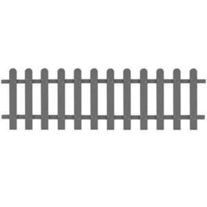 vidaXL Gard din șipci, gri, 200 x 60 cm, WPC imagine