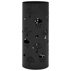 vidaXL Suport pentru umbrele, model umbreluțe, oțel, negru imagine