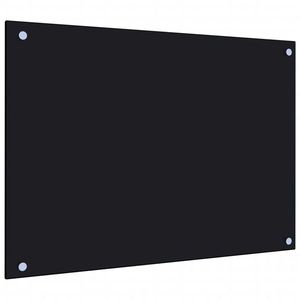 vidaXL Panou antistropi de bucătărie, negru 70x50 cm sticlă securizată imagine