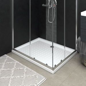 vidaXL Cădiță de duș cu puncte, alb, 80x100x4 cm, ABS imagine
