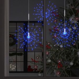 vidaXL Lămpi cu artificii de Crăciun 10 buc. 1400 LED albastru 20 cm imagine