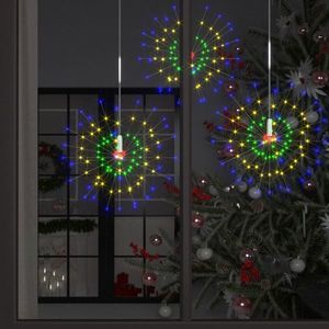 vidaXL Lămpi cu artificii de Crăciun 10 buc. 1400 LED multicolor 20 cm imagine