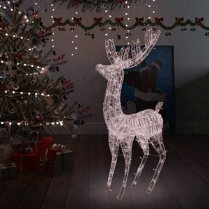 vidaXL Ren de Crăciun, 250 LED-uri, alb cald, 180 cm, acril, XXL imagine