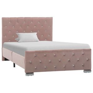 vidaXL Cadru de pat, roz, 100 x 200 cm, catifea imagine
