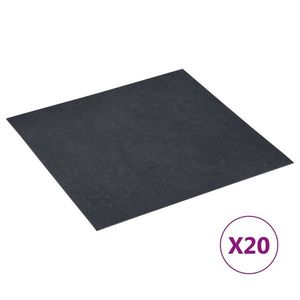 vidaXL Plăci pardoseală autoadezive 20 buc. negru marmură PVC 1, 86 m² imagine
