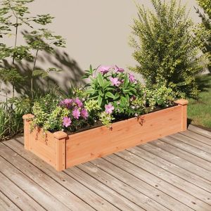 vidaXL Strat grădină înălțat cu căptușeală maro 120x45x25 cm lemn brad imagine