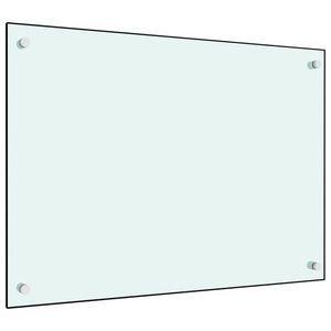 vidaXL Panou antistropi de bucătărie, alb, 70x50 cm, sticlă securizată imagine