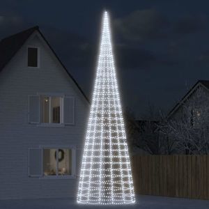 vidaXL Lumină brad de Crăciun pe catarg, 3000 LED-uri, alb rece 800 cm imagine