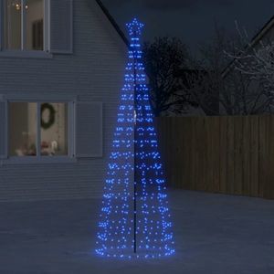 vidaXL Lumină brad de Crăciun cu țăruși 570 LED-uri, albastru, 300 cm imagine