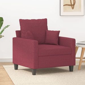 vidaXL Fotoliu canapea, roșu vin, 60 cm, material textil imagine