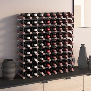 vidaXL Suport sticle de vin, 72 sticle, maro, lemn masiv de pin imagine