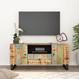 vidaXL Dulap TV, 105x33, 5x46 cm, lemn masiv reciclat&lemn prelucrat imagine