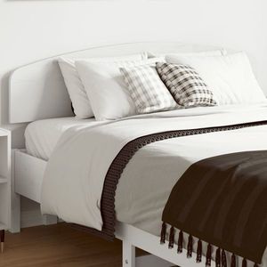 vidaXL Tăblie de pat, alb, 135 cm, lemn masiv de pin imagine