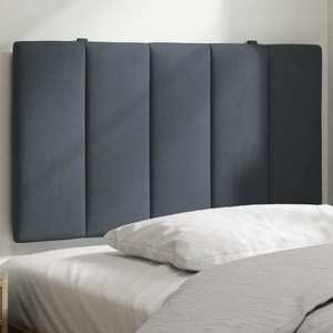 vidaXL Pernă tăblie de pat, gri închis, 90 cm, catifea imagine
