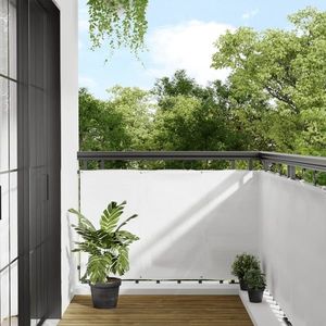 vidaXL Paravan de balcon, alb, 90x1000 cm, 100% poliester oxford imagine