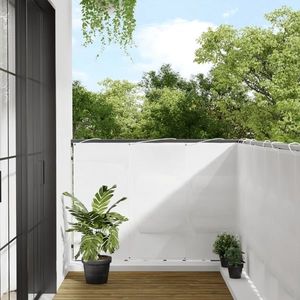 vidaXL Paravan de balcon, alb, 120x1000 cm, 100% poliester oxford imagine