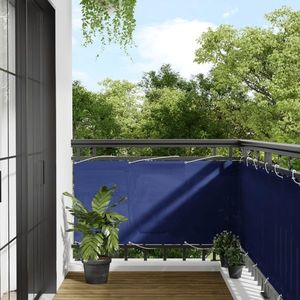 vidaXL Paravan de balcon, albastru, 75x700 cm, 100% poliester oxford imagine