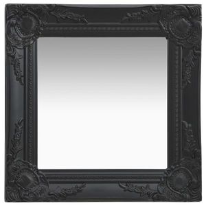 vidaXL Oglindă de perete în stil baroc, negru, 40 x 40 cm imagine