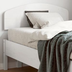 vidaXL Tăblie de pat, alb, 90 cm, lemn masiv de pin imagine