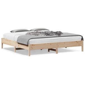 vidaXL Cadru de pat, 200x200 cm, lemn masiv de pin imagine